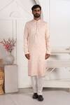 Buy_Arihant Rai Sinha_Pink Silk Embroidery Straight Kurta And Aligadhi Pant Set 