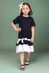 Buy Petite Pomme Black Cotton Dress With White Hem at Aza Fashions Buy_Petite Pomme_Black Cotton Dress With White Hem _at_Aza_Fashions