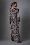 Shop_Payal Singhal_Black Embroidered Yoke Beyza Kaftan _at_Aza_Fashions