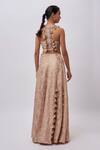Shop Payal Singhal Blush Brocade, Silk, Velvet Tassels Round Neck Embroidered Kurta Set at Aza Fashions Shop_Payal Singhal_Blush Brocade, Silk, Velvet Tassels Round Neck Embroidered Kurta Set _at_Aza_Fashions