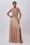 Buy Payal Singhal Blush Brocade, Silk, Velvet Tassels Round Neck Embroidered Kurta Set at Aza Fashions Buy_Payal Singhal_Blush Brocade, Silk, Velvet Tassels Round Neck Embroidered Kurta Set _at_Aza_Fashions