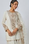 Buy_Payal Singhal_Embroidered Off White Kurta And Sharara Set _Online_at_Aza_Fashions