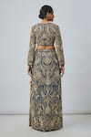 Shop_Payal Singhal_Navy Blue Embroidered Choli And Skirt Set _at_Aza_Fashions