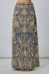 Buy_Payal Singhal_Navy Blue Embroidered Choli And Skirt Set _Online_at_Aza_Fashions