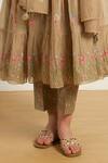 Buy_Arcvsh by Pallavi Singh_Beige Gathered Anarkali Set _Online_at_Aza_Fashions