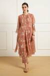 Buy_Arcvsh by Pallavi Singh_Peach Almond Pleated Kurta Set 