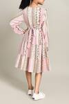 Shop_Petite Pomme_Pink Cotton Floral Print Fit And Flare Dress_at_Aza_Fashions