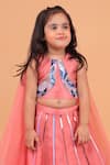 Turqidz By Shweta Aggarwal_Pink Silk Metallic Thread, Embroidery Pastel Lehenga Set _Online_at_Aza_Fashions