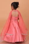 Shop_Turqidz By Shweta Aggarwal_Pink Silk Metallic Thread, Embroidery Pastel Lehenga Set _at_Aza_Fashions
