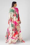 Shop_Basanti - Kapde Aur Koffee_Pink Crepe Embroidered Cape Set _at_Aza_Fashions