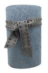 Shop_Trov_Gray Studs Suede Studded Designer Belt _at_Aza_Fashions