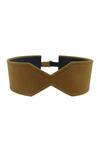 Trov_Brown Structured Suede Ezra Belt _Online_at_Aza_Fashions