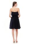 Shop_Maenaam_Navy Polyester Studs Off-shoulder Fit-n-flare Tube Dress With Ruffle_at_Aza_Fashions