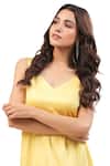 Shop_Maenaam_Yellow V-neck Sleeveless Maxi Dress 