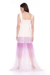 Shop_Maenaam_Ivory Polyester Embroidery Square Neck Lana Ombre Gown_at_Aza_Fashions