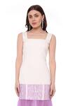 Maenaam_Ivory Polyester Embroidery Square Neck Lana Ombre Gown_at_Aza_Fashions