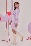 Maenaam_Purple Satin Beads, Sequins Collared, Round Neck Lucy Saeng Shirt Dress_Online_at_Aza_Fashions