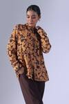 Buy_Klad_Spring Printed Shirt And Solid Brown Pants Set_Online_at_Aza_Fashions