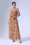 Buy_Klad_Spring Brown Long Slip Dress_at_Aza_Fashions