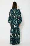 Shop_Koai_Green Muslin, Cotton Collared Patterned Silk Shirt _at_Aza_Fashions
