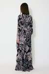 Shop_Koai_Multi Color Chiffon V-neck Floral Wrap Maxi Dress _at_Aza_Fashions