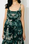 Buy Koai Green Georgette Scoop Neck Toil Print Long Dress Buy_Koai_Green Georgette Scoop Neck Toil Print Long Dress