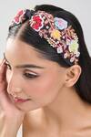 Buy_Samyukta Singhania_Hand Embroidered Floral Hairband _at_Aza_Fashions