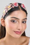 Samyukta Singhania_Hand Embroidered Floral Hairband _at_Aza_Fashions