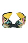 Shop_Samyukta Singhania_Black Beads, Embroidery Colorful Hand Hairband _at_Aza_Fashions