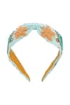 Buy_Nazaakat By Samara Singh_Blue Embroidery Turtle And Starfish Hairband _Online_at_Aza_Fashions
