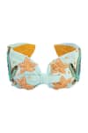 Shop_Nazaakat By Samara Singh_Blue Embroidery Turtle And Starfish Hairband _at_Aza_Fashions