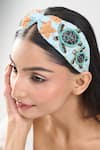 Buy_Nazaakat By Samara Singh_Blue Embroidery Turtle And Starfish Hairband _at_Aza_Fashions