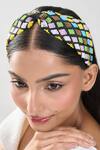 Buy_Nazaakat By Samara Singh_Black Beads Colorful Hand Embroidered Hairband 