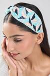 Nazaakat By Samara Singh_Green Sequins Triangle Hand Embroidered Hairband _at_Aza_Fashions