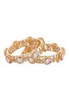 Shop_Nazaakat By Samara Singh_Gold Plated Stones Embellished Bangles Set _at_Aza_Fashions