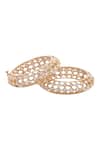 Shop_Samyukta Singhania_Gold Plated Crystals And White Stone Embellished Bangles _at_Aza_Fashions