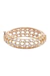 Shop_Samyukta Singhania_Gold Plated Crystals And White Stone Embellished Bangles _Online_at_Aza_Fashions