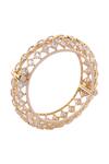 Samyukta Singhania_Gold Plated Crystals And White Stone Embellished Bangles _at_Aza_Fashions