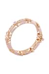 Buy_Nazaakat By Samara Singh_Cream Crystals And Pink Brass Bangles Set _Online_at_Aza_Fashions