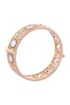 Samyukta Singhania_Gold And White Stone Studded Bangles _Online_at_Aza_Fashions