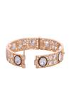 Buy_Samyukta Singhania_Gold And White Stone Studded Bangles _Online_at_Aza_Fashions