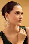 Buy_Nazaakat By Samara Singh_Gold Plated Pearls Pink Dangler Earrings _Online_at_Aza_Fashions