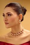 Buy_Nazaakat By Samara Singh_Red Stones Ruby Embellished Necklace Set _at_Aza_Fashions