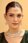 Buy_Nazaakat By Samara Singh_White Stones Gold And Embellished Necklace Set _at_Aza_Fashions