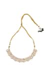 Samyukta Singhania_White Stones Traditional Gold Plated Jewellery Set _Online_at_Aza_Fashions