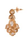 Shop_Samyukta Singhania_White Stones Traditional Gold Plated Jewellery Set _Online_at_Aza_Fashions