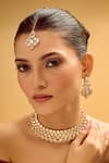 Buy Nazaakat By Samara Singh White Imitation Diamonds Gold And Stone Embellished Jewellery Set Buy_Nazaakat By Samara Singh_White Imitation Diamonds Gold And Stone Embellished Jewellery Set