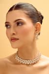 Buy_Nazaakat By Samara Singh_Gold Plated Stones And White Embellished Jewellery Set _at_Aza_Fashions