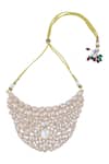 Buy_Nazaakat By Samara Singh_White Stones Gold And Embellished Jewellery Set 
