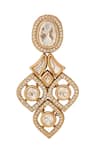 Nazaakat By Samara Singh_Gold Plated Diamonds, Stones Brass Jewellery Set _at_Aza_Fashions